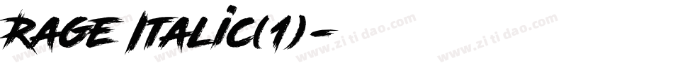 Rage Italic(1)字体转换